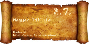 Magyar Ténia névjegykártya